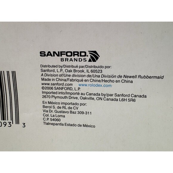 Rolodex Black Covered Petit Card File 250 Cards 2 1/4 in. x 4 in. New Open Box - Picture 7 of 9